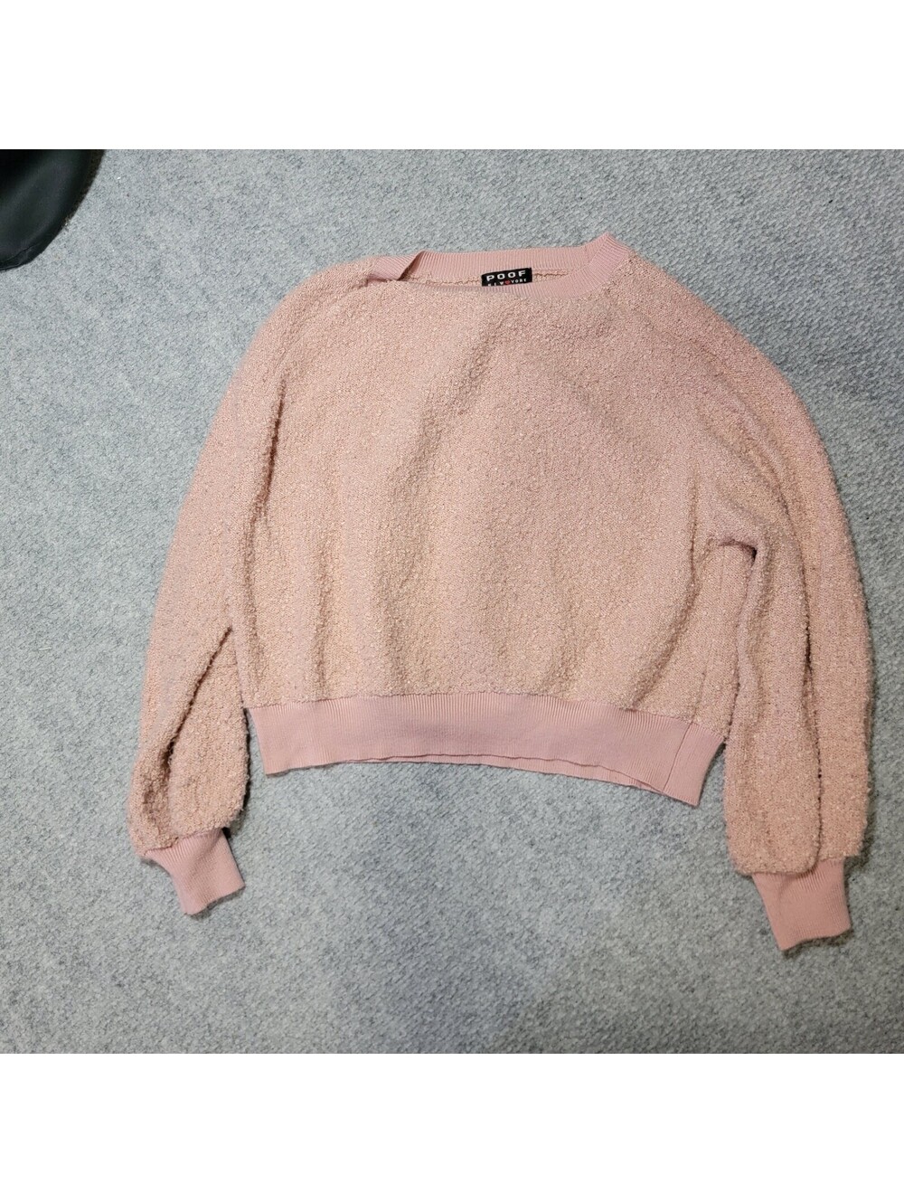Poof New York Sherpa fleece pullover sweater